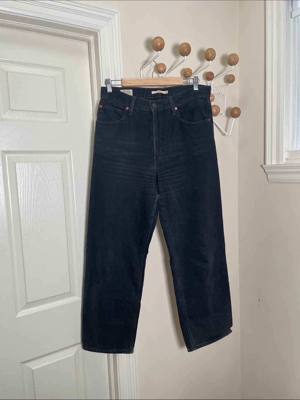 Levi's - Dad Jean Wide Legged Straight Denim Jeans - Black - 30x30